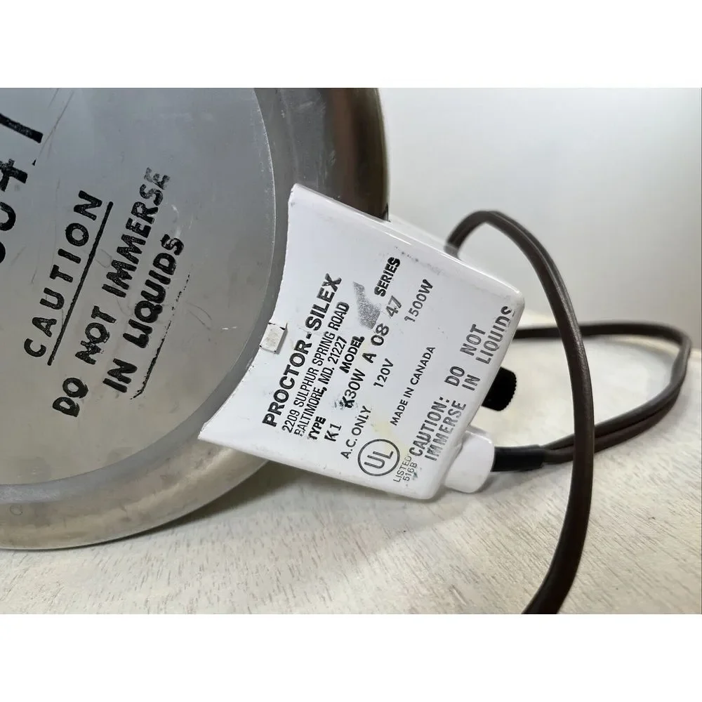 Proctor Silex Deluxe Vintage 8 Cup Electric Kettle K30W 1500‎ Watt 120 V Works!